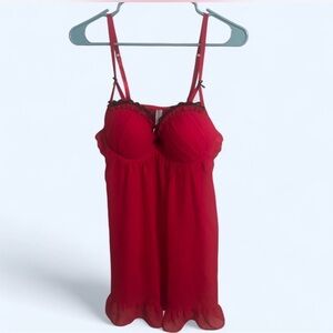 Gilligan & O'Malley Red Chemise with Black Trim